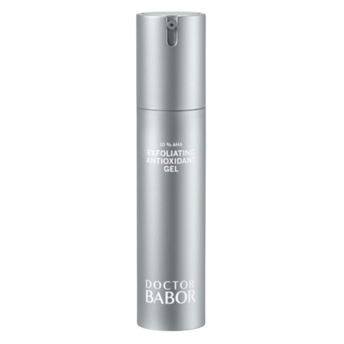 Doctor Babor Exfoliating Antioxidant Gel mit 10% AHA in silberner Pumpflasche für Hauterneuerung, glattere Haut und strahlenden Teint