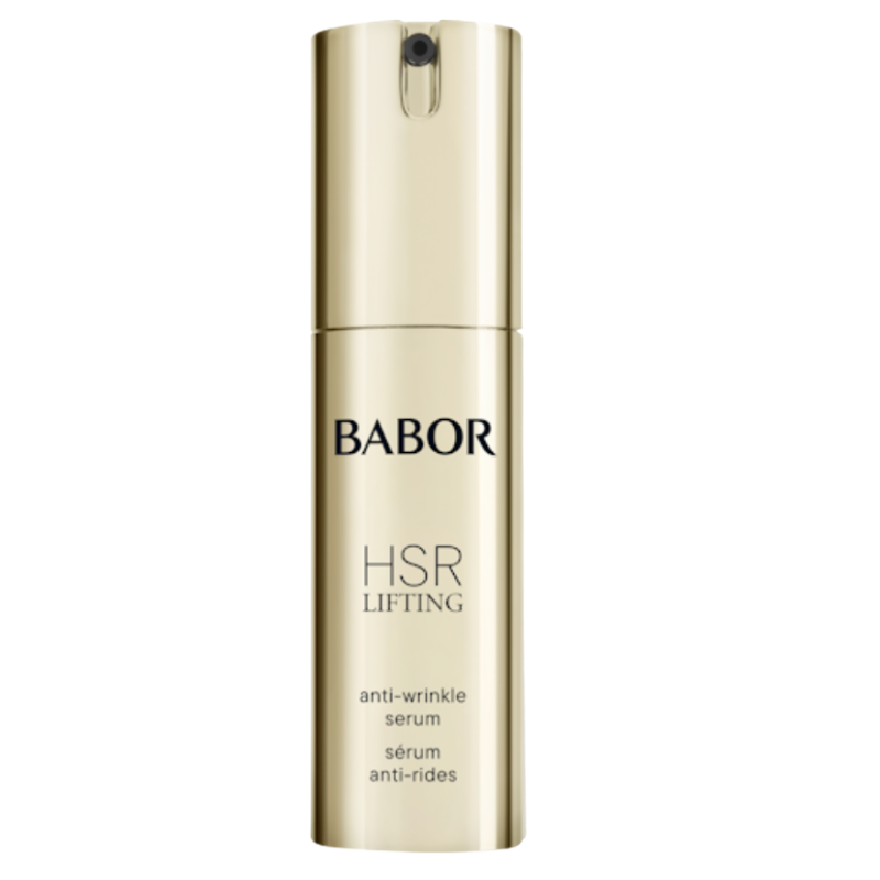 BABOR HSR Lifting Anti-Wrinkle Serum in eleganter goldener Pumpspender-Flasche, hochwirksames Anti-Aging Serum zur Faltenreduktion und für sichtbar straffere, glattere Haut.