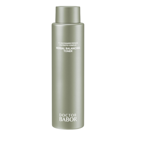 Doctor Babor Herbal Balancing Toner mit Niacinamid und Postbiotic Complex in grüner Flasche – ausgleichendes Gesichtswasser für ein klares, verfeinertes Hautbild