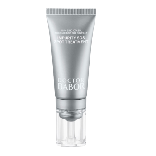 Doctor Babor Impurity SOS Spot Treatment in silberner Tube, gezielte Pflege gegen Unreinheiten und Pickel mit klärender und beruhigender Wirkung für reine Haut