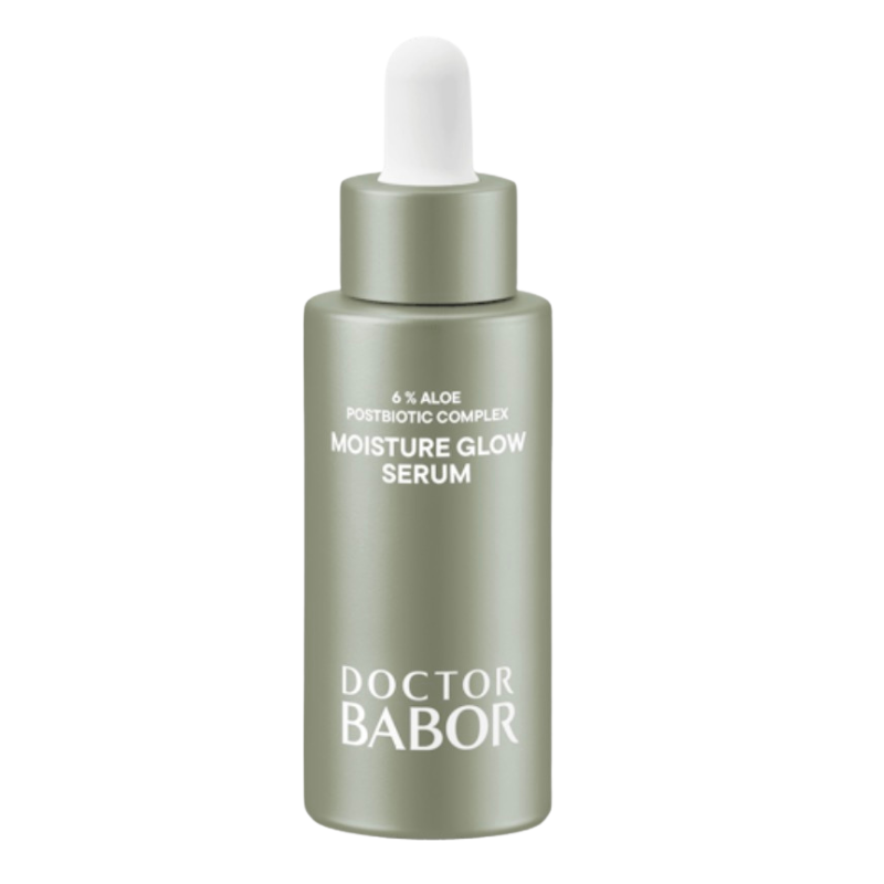 Doctor Babor Moisture Glow Serum mit Aloe und Postbiotic Complex in grüner Pipettenflasche – feuchtigkeitsspendendes Serum für strahlende, pralle und ausgeglichene Haut
