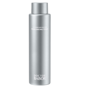 Doctor Babor Rebalancing Toner mit Aminosäuren in silberner Flasche – klärendes Gesichtswasser zur Ausbalancierung des Hautbildes und zur Vorbereitung auf die Pflege